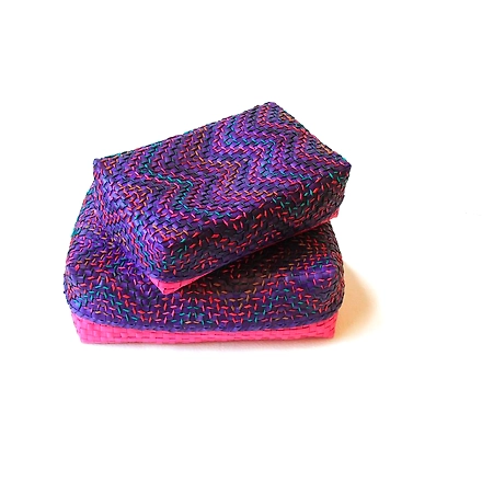 palm Leaf Modachul box Purple &amp; pink Color-154