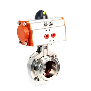 SS304 Flange End Ball Valve Pneumatic
