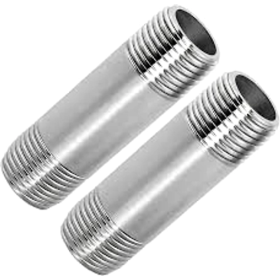 Stainless Steel Thread Pipe Fitting NPT/BSP SS304 Stainless Steel Extension Nipple Pipe Fittings-2