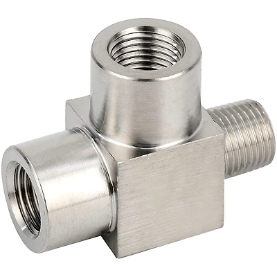 &quot;1-inch weld tee fitting for metal pipe connections.&quot;