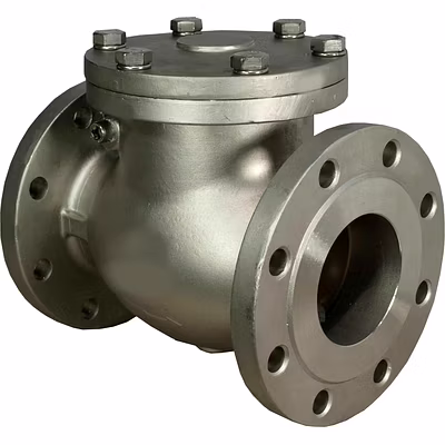 Water flow direction marked on check valve body