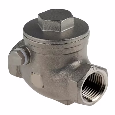Cutaway view of check valve illustrating internal mechanism