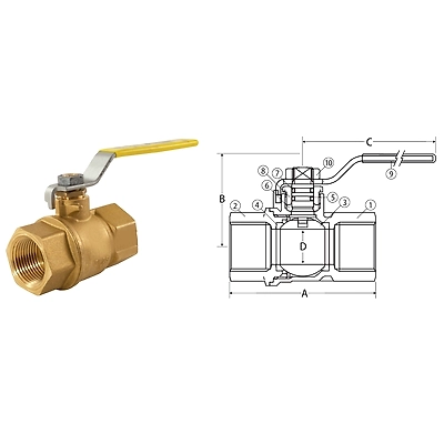 C46500 Lead-Free Brass Valve for Potable Water – ¾” NPT-2