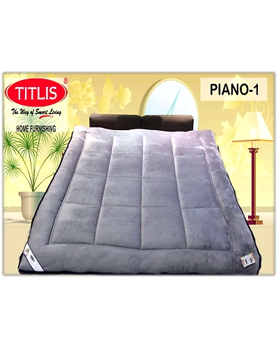 TITLIS Single Bed Reversible Quilts - Piano SB (10 Quilts Carton)-PIANOSB
