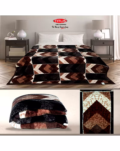 TITLIS Single Bed 2.8 Kg. Blanket - Matrix SB (16 blankets carton of assorted colors and designs)-MATRIXSB