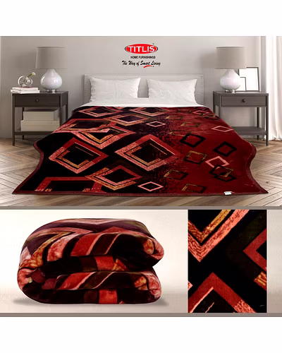 TITLIS Single Bed 2.8 Kg. Blanket - Matrix SB (16 blankets carton of assorted colors and designs)-2