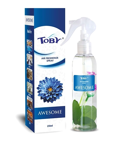 Toby Air Freshener Spray - Sandal (270 ml) | Transparent Bottle | Long-Lasting Sandalwood Fragrance-TOBYAwesome