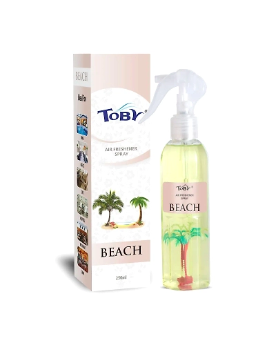 Toby Air Freshener Spray - Sandal (270 ml) | Transparent Bottle | Long-Lasting Sandalwood Fragrance-TOBYBeach