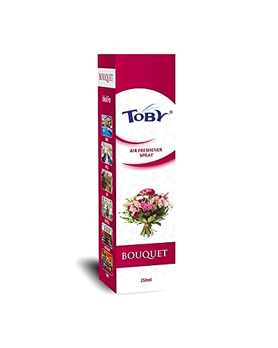 Toby Air Freshener Spray - Sandal (270 ml) | Transparent Bottle | Long-Lasting Sandalwood Fragrance-TOBYBouquet