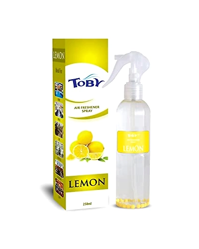 Toby Air Freshener Spray - Sandal (270 ml) | Transparent Bottle | Long-Lasting Sandalwood Fragrance-TOBYLemonGrass