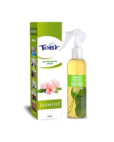 Toby Air Freshener Spray - Sandal (270 ml) | Transparent Bottle | Long-Lasting Sandalwood Fragrance-TOBYJasmine