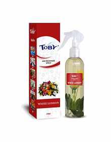 Toby Air Freshener Spray | Long-Lasting Fragrance | Transparent Bottle (270 ml)