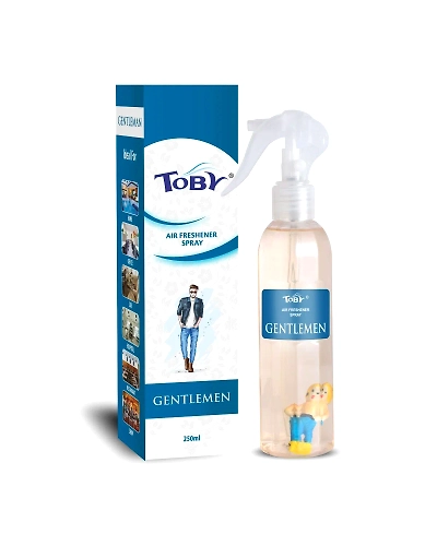 Toby Air Freshener Spray - Sandal (270 ml) | Transparent Bottle | Long-Lasting Sandalwood Fragrance-TOBYGentlemen