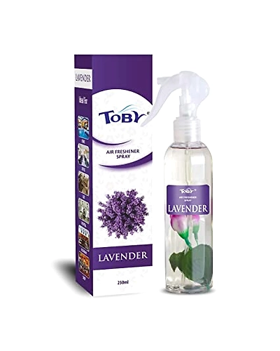 Toby Air Freshener Spray - Sandal (270 ml) | Transparent Bottle | Long-Lasting Sandalwood Fragrance-TOBYLavender