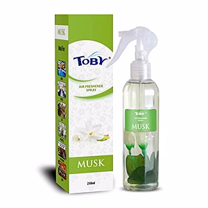 Toby Air Freshener Spray | Long-Lasting Fragrance | Transparent Bottle (270 ml)