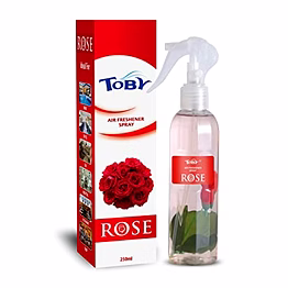 toby air freshener spray | long-lasting fragrance | transparent bottle (270 ml)