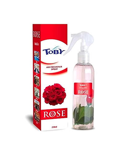 Toby Air Freshener Spray - Sandal (270 ml) | Transparent Bottle | Long-Lasting Sandalwood Fragrance-TOBYROSE