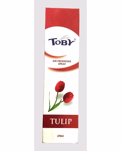 Toby Air Freshener Spray | Long-Lasting Fragrance | Transparent Bottle (270 ml)-TOBYTulip