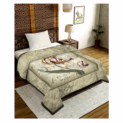monte carlo single bed blanket - pearl (2 ply, ultra soft)