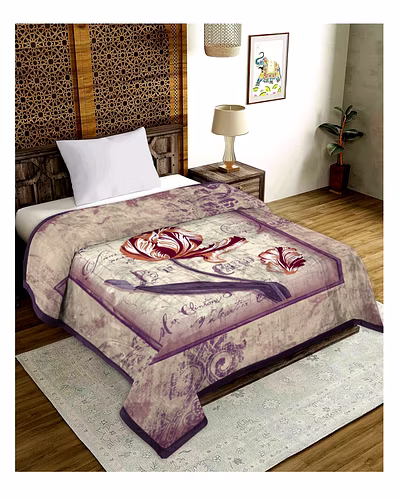 Monte Carlo Single Bed Blanket - PEARL (2 Ply, Ultra Soft)-1