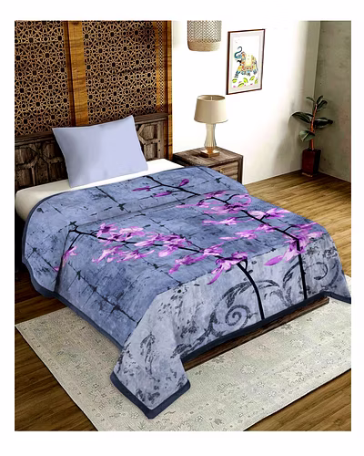 Monte Carlo Single Bed Blanket - PEARL (2 Ply, Ultra Soft)-3