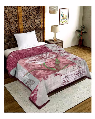 Monte Carlo Single Bed Blanket - PEARL (2 Ply, Ultra Soft)-5