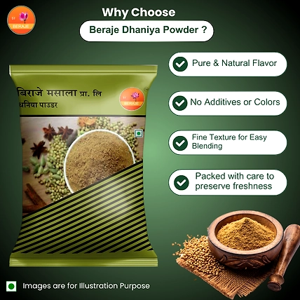 Beraje Organic Coriander Powder 15G Pack, Combo of 30 Pcs-2
