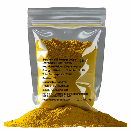 Beraje Natural Haldi Powder 250g - Organic Loose Turmeric-BE-HP-L-250G
