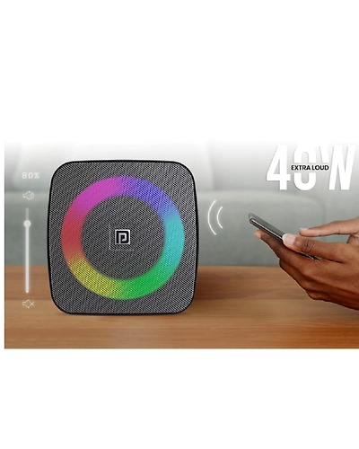 Portronics Dash 40W TWS Bluetooth Portable Speaker with Wireless Karaoke Mic. with Digital Display-1