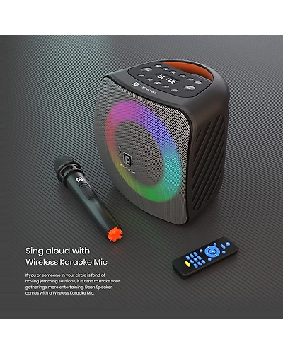 Portronics Dash 40W TWS Bluetooth Portable Speaker with Wireless Karaoke Mic. with Digital Display-22080277