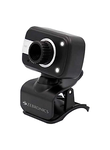 ZEBRONICS CRYSTAL PRO WEBCAM Webcam  (Red)
