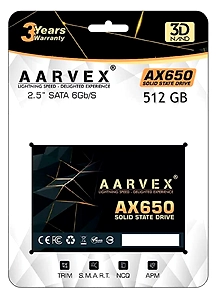 AARVEX AX650 2.5 SATA III SSD 6GB/S 512 GB
