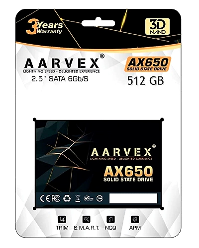 AARVEX AX650 2.5 SATA III SSD 6GB/S 512 GB-22080286