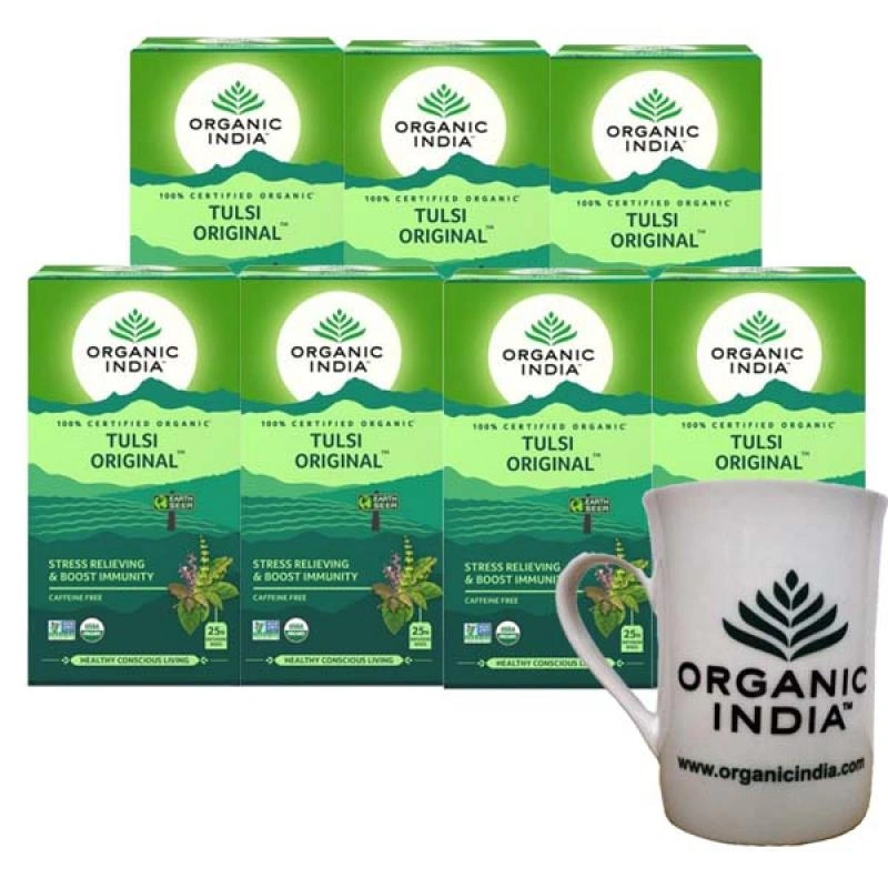 Tulsi Original 25 Tbs 7 Boxes With Free Tea Mug ,-OI-TOT-10