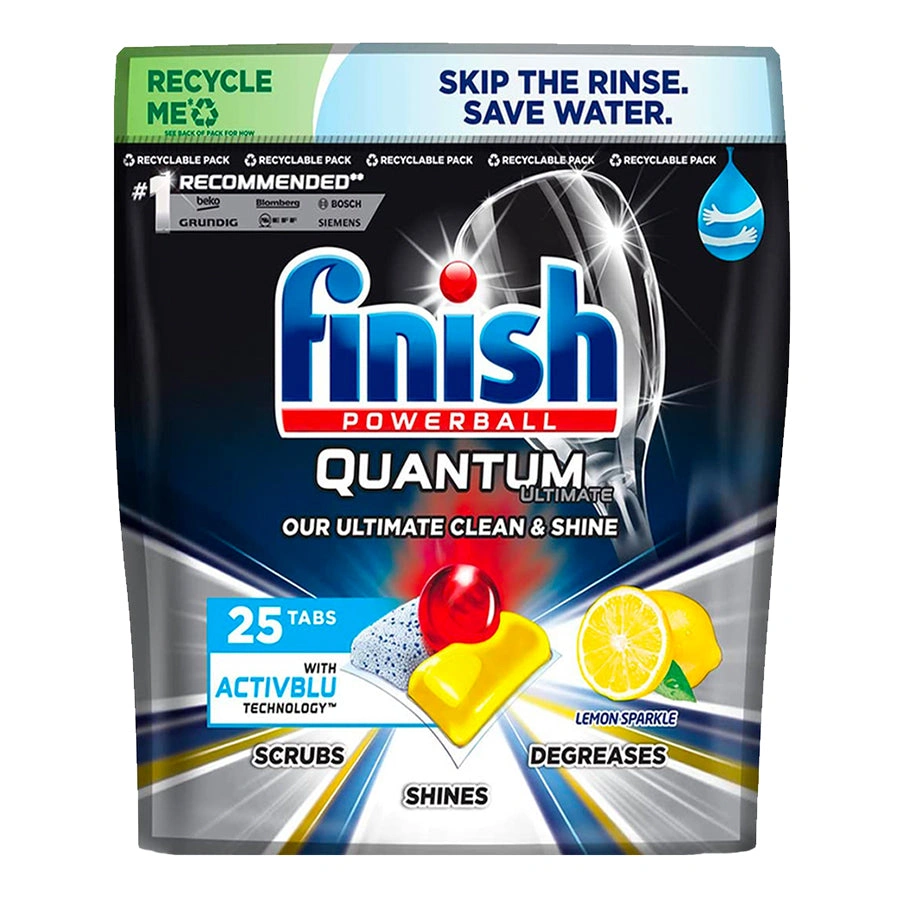 Finish Quantum Ultimate Dishwasher Tablets, Lemon – 25 Tablets-Finish-1068