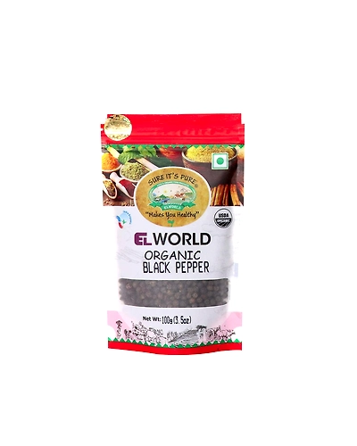 Elworld Organic Combo Pack of Coriander Whole (100g)+ Ajwain (100g)+ Black Pepper (100g)+ Mustard Black (100g)+ Cumin Whole (100g)+ Brown Mustard (100g)+ Fennel Seed (100g)-1