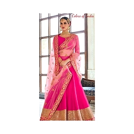 Pink Lehenga Choli, Wedding Lehenga Choli , Bridal Lehenga Choli , Mehendi Lehenga , Unstitched Lehenga , FREE SHIPPING