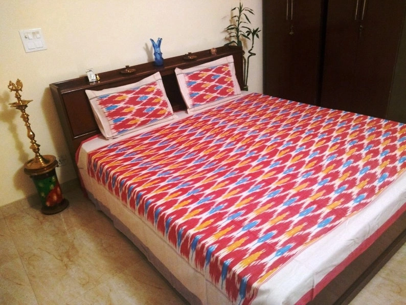 Christmas bedsheets , Red bedspread , Red Bedding , Queen size sheet set , FREE SHIPPING-11273918