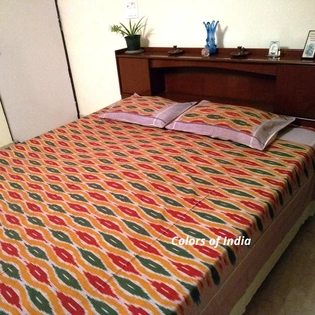 Ikat Bedspread , Bedspread Double , Bed Throw , FREE SHIPPING