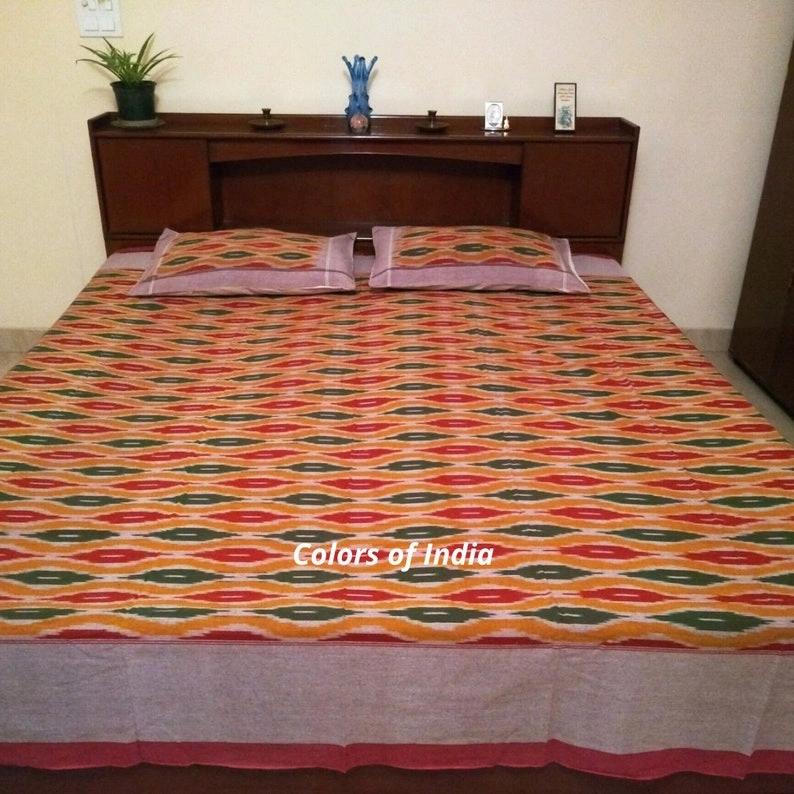 Ikat Bedspread , Bedspread Double , Bed Throw , FREE SHIPPING-2