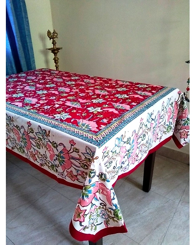Red Table Cloth , Party Table Cloth , Holiday Table Decor , Spring Table Decor , Birthday Gift for Mum , FREE SHIPPING-11280192