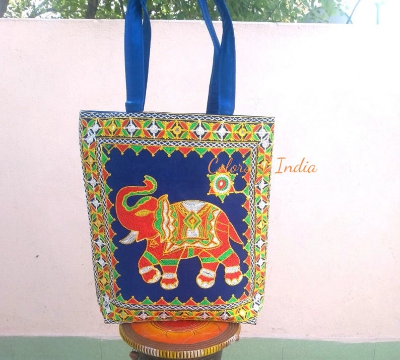 Indian Embroidered Bags , Tote Bag Shopping , Large Shopping Bag , Fabric Totes , Unique Bags for Women , FREE SHIPPING-1