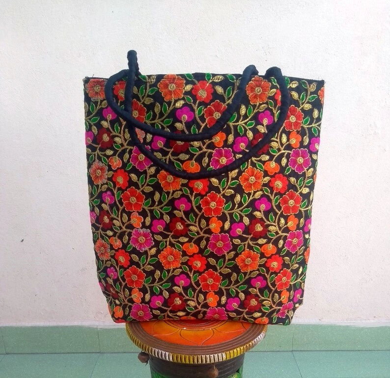 Tote Bags for Women , Embroidered Handbag , Fabric Tote Bag , Big Handbag , FREE SHIPPING-11288826