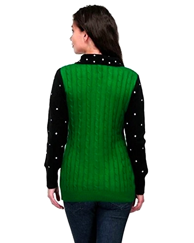 Green  Sweater for Women , Green  Cable Knit Sweater ,Wool Sweater, Sweaters Knitted , , FREE SHIPPING-2