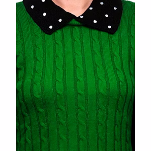 Green  Sweater for Women , Green  Cable Knit Sweater ,Wool Sweater, Sweaters Knitted , , FREE SHIPPING