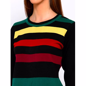 Womens knitted sweater , Multicolored sweater , Ladies sweaters , FREE SHIPPING