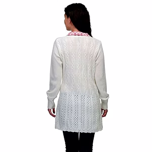 White Sweater Women , Wool Sweater Women ,Winter Tops for Women ,Collared Sweater , Sweater Tunics for Women, FREE SHIPPING
