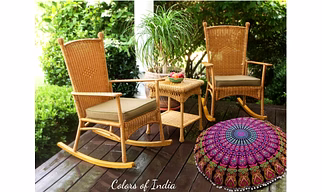 Indian Floor Pillows , 32 Inch Round Pillow Cover , Boho Floor Cushion Round , Mandala Pillow Cover ,Purple Cushion Cover , FREE SHIPPING