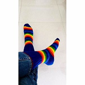 Blue Wool Socks , Womens wool Socks , Handmade Wool Socks , Winter Socks , FREE SHIPPING