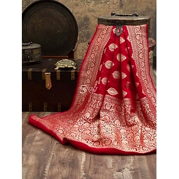 Colors of India Red banarasi saree , Red party wear saree , Georgette saree with blouse , Black georgette saree , FREE SHIPPING